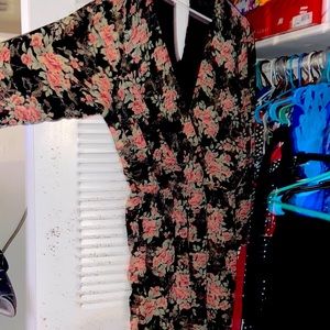Plus size flowery romper